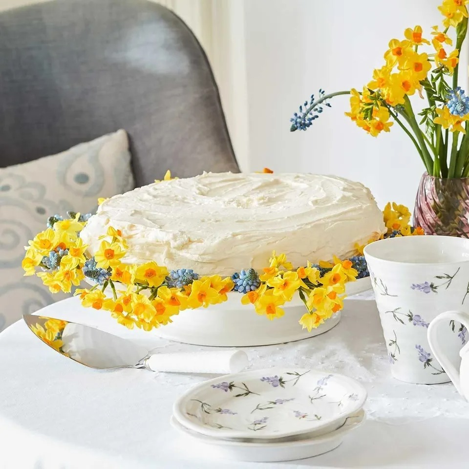 Portmeirion Sophie Conran Lavandula Side Plate, 6 Inch, Set of 4, Porcelain
